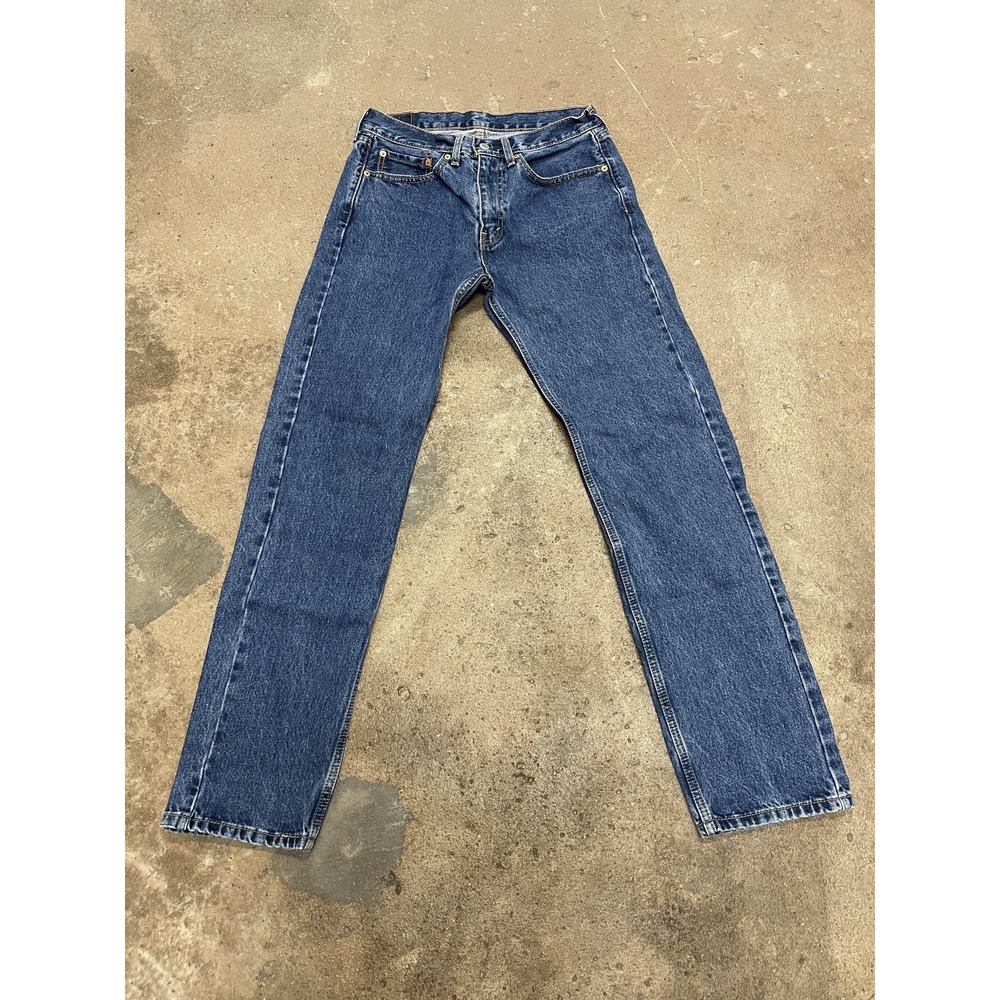 Levis 505 Jeans Mens 32x34 Blue Regular Fit‎ Straight Leg Zip Fly PC9 00505-4886